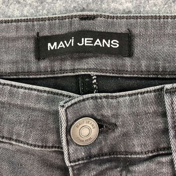 Mavi Jake Slim Leg Mens Jeans 33x30 Dark Grey Denim - Picture 6 of 16